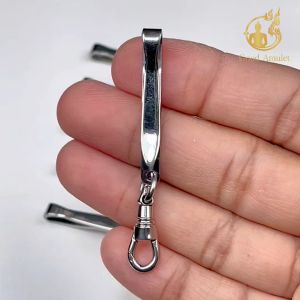 แหนบห้อยพระ (งานหนาพิเศษ) พร้อมสปริงก้ามปู แหนบพระสแตนเลสเกรดA แข็งแรง ดีไซน์เรียบหรู สวยงาม คล้องพระง่าย