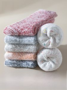 miiow | Thickened Fluffy Socks Womens Autumn Winter Warm Mid-calf Sleepwear Home Floor Socks MiiOW Cat Person Furry Cozy Socks