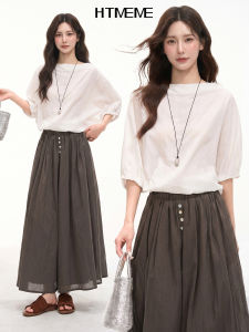 HTMEME | Áo Blouse Tay Trung Asymmetrical Flounced Đẹp và Độc Đáo Cho Mùa Hè