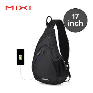Mixi 17/19/20 Inch Túi đeo chéo thể thao cho Nam Túi Đeo Vai Túi Đeo USB Changer đeo chéo thời trang Túi Túi tam giác Giản Dị giọt nước Túi M5225