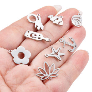 Polished Stainless Steel Anchor Pendant diy Jewelry Astronaut Pendant Small Fish Tag