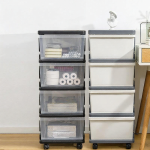 MEISITEKEKE | Transparent Movable Drawer Cabinet