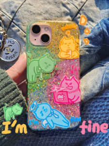 เคสโทรศัพท์แบบครอบเต็มสองชั้นดีไซน์น่ารักสำหรับ Apple iPhone 16 pro Max 15 pro 14 เคลือบสีลูกกวาดป้องกันการตกหล่น สไตล์สร้างสรรค์