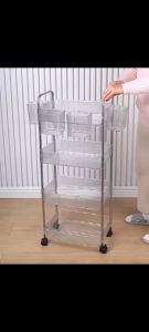 IKEAA Mall ชั้นวางรถเข็น พร้อมล้อเลื่อน+ที่จับ รถเข็นเก็บของ เคลื่อนย้ายสะดวก ชั้นวางของในห้องครัว 2/3/4ชั้น