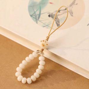 SENQIAOBU | Creative Phone Chain Case Ring Necklace Rope Handmade Bead Pendant USB Keychain Cute Decorative Anti-Loss Hand Rope