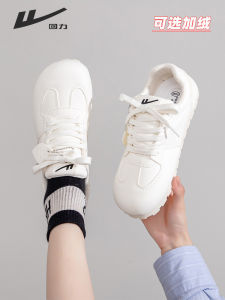 Womens Low Top Sneakers Flat Bottom Puff Shoes Thin Bottom De Xin Sports Casual Canvas Shoes round Toe Pure Color