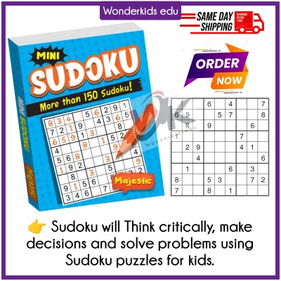 Mini Sudoku Book Amazing Sudoku Puzzle Book for Kids Board Game Brain Boosting Puzzle Activity Book