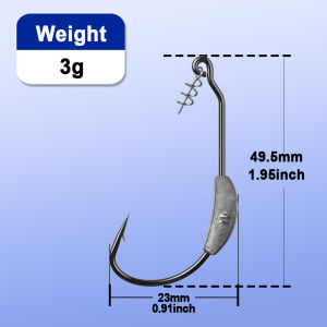 5-10Pcs EWG Weighted Swimbait Hooks with Screw Lock 2g-9g Soft Plastic Worm Fishing Hooks for Bass Saltwater Freshwater