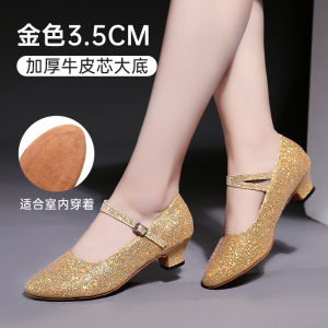 Soft Bottom Dance Shoes for Women Adult Social Square Dancing Silver Gray Modern Dance Shoes Latin Dance Shoes Ballroom