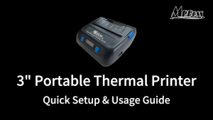 3 80mm Portable  Bluetooth Thermal Receipt Label sticker Printer POS Cash Till register Loyverse