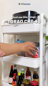 Kiwawa Rak Troli Dapur 3 Susun Roda Serbaguna - TORAO CRT 40