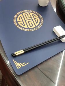 Placemat PU Leather Gaya Cina Tatakan Piring Meja Makan / Table Mat Tahan Panas Waterproof Anti Bakteri Anti Slip PU Leather Tebal