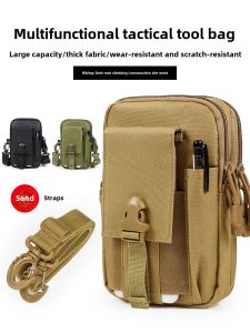Tactical Waist Bag for Men Outdoor Cycling Riding Mobile Phone Bag Multifunctional Waist Hanging Bag Belt Mounted Tool Pouch