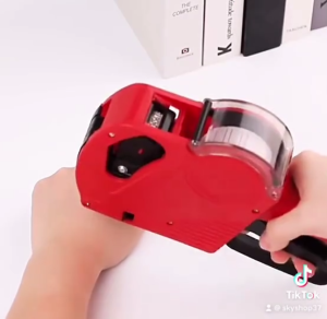 Price Tag Gun Crown Price Labeller With Labels Introductory package Single-row 8-digit English printing price tag printer Durable Ink Roll