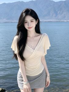 Flattering V-Neck Slim Fit T-Shirt