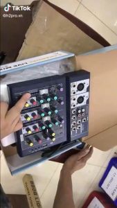 Bộ Trộn Âm Thanh Mixer Yamaha F4-USB Cao Cấp - Bluetooth 4 Kênh-Chuyên Dùng Livestream Karaoke Gia Đình- H2Pro Tech