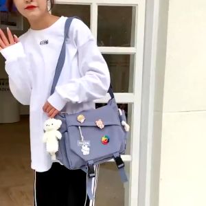 INNEOV Large Capacity Japanese Sling Shoulder Bags for Women Retro Men Messenger Bag Crossbody Bag