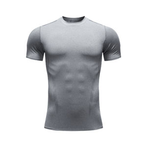 เสื้อยืดแขนสั้นผู้ชาย ออกกำลังกาย ฤดูร้อน กลางแจ้ง ฝึกซ้อม วิ่ง ฟิตเนส ผ้าบาง ระบายอากาศได้ดี ยืดหยุ่น แห้งเร็ว