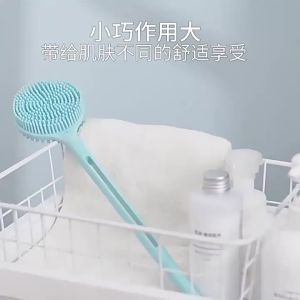 1PC Silicone Tay Cầm Dài Bàn Chải Tắm 2 Mặt Tẩy Tế Bào Chết Tắm Tẩy Tế Bào Chết Toàn Thân Dụng Cụ Massage Lưng Cho Mọi Loại Da Phụ Kiện Phòng Tắm