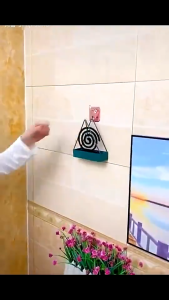 Anti-Mosquito Coil Holder with Tray Creative Wrought Iron Triangular Shape Mosquito Repellent Incense