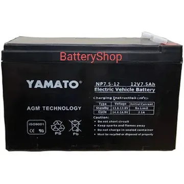 Bình Ắc Quy Khô YAMATO NP7.5-12 12V - 7.5AH Cho Xe Đạp Điện UPS Loa Kéo Cửa Cuốn
