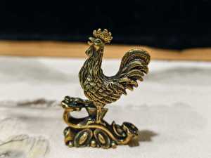 [Fortune Destiny] Copper Zodiac Rooster Key Chain 十二生肖公鸡一鸣惊人 勤奋、自强不息 招财钥匙扣挂件