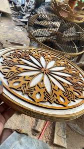Batik bulat variasi sangkar burung / ornamen sangkar burung