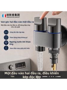 Brass Angle Valve One In Two Out Automatic Water Stopper
