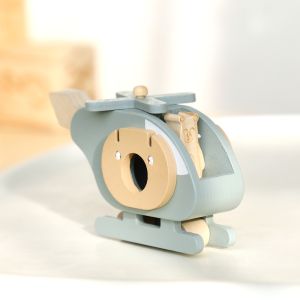 Montessori Baby Toys Kids Educational Games Wooden Aircraft Toys For 1 to 2 Years Childern Blue Plane Montessori Creative Game