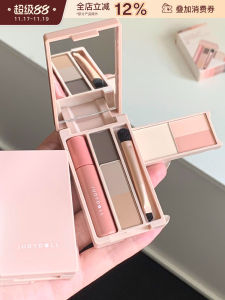 Judydoll Mini Portable Eye Shadow Palette Matte Highlight Travel Womens Makeup Palette Multi-functional Beauty Tool