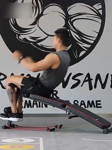 Ghế tập bụng gấp gọn - Thiết bị gập cơ bụng đa năng phòng gym dáng cong tập lưng hông