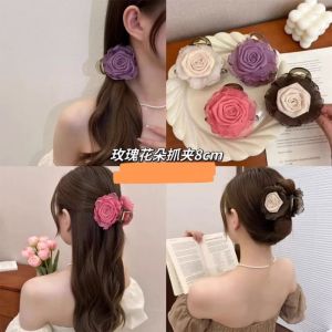 Kẹp Tóc Hình Hoa Trà Mới Phong Cách Trung Hoa Kẹp Nửa Đầu Kẹp Cá Mập Phụ Kiện Tóc Thời Trang Cho Phụ Nữ Kẹp Tóc Dễ Thương