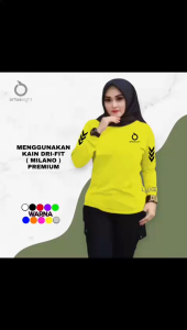 bintang exlusive baju olah raga wanita lengan panjang baju senam gym erobic voli sepeda dll