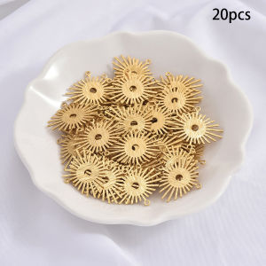 20 Chiếc Mặt Dây Chuyền Hoa Hướng Dương Bằng Đồng Thau Đầu Nối Hình Mặt Trời Mạ Mờ Dùng Làm Phụ Kiện Tự Chế Cho Khuyên Tai Vòng Cổ Vòng Tay Đồ Trang Sức Hợp Kim Đồng