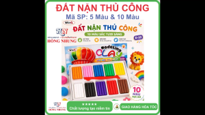 [SALE] Bộ đất nặn 5 màu / 10 màu cao cấp kèm cây tạo hình giúp bé thỏa sức sáng tạo mà không sợ dính tay