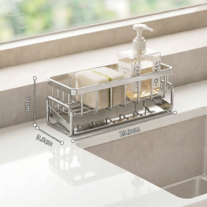 youqin | Narrow Edge Water Drainage Sponge and Dishcloth Organizer 304 Stainless Steel
