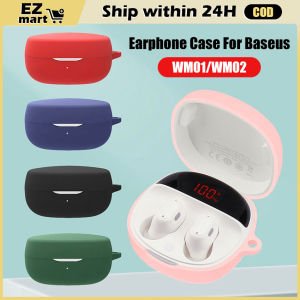 【Fast Shipping】 Soft Silicone Shockproof Cover for Baseus WM01 Plus Case Transparent Earphone Protect Cover Mini Silicon Headphones Case Accessories