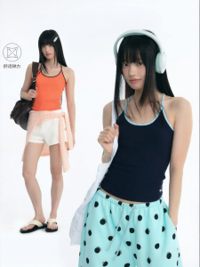 JNXS | Áo Tank Top Co Dãn Viền Đối Chọi