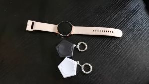 5V Charger Base with Spring Keychain Wireless Charging Stand Base Smart Watch Accessories Replacement for Samsung Galaxy Watch Ultra 47mm 6/4 Classic 43mm 47mm 42/46mm Watch 5 Pro 45 Watch 7/6/5/4 44/40mm Watch 3 41/45mm Watch Band