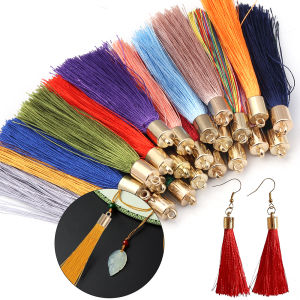 20Pcs 6cm Silk Tassel Charms Brush Tassels With Caps For DIY Jewelry Making Handmade Earrings Sewing Curtains Decor Accessories
