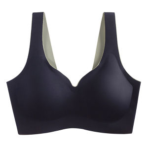 Wireless Sports Bra Seamless Backless Latex Womens Underwear Gathered Anti-Sagging No Side Breast Prevention Quick Dry Breathable
