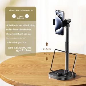 HOOYS | Giá Đỡ Điện Thoại Để Bàn Có Thể Điều Chỉnh Độ Cao Dùng Cho Phát Trực Tiếp Quay Chụp Từ Trên Cao Học Trực Tuyến Và Xem Chương Trình - Chất Liệu ABS Giá Đỡ Tiện Dụng