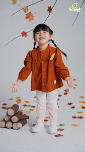 LULLABY - ÁO BÉ GÁI DÀI TAY NHUNG TĂM - NH537N