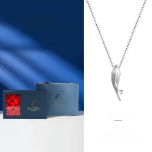 Pure Silver 999 Womens Necklace Luxury Minimalist Graduation Gift Lucky Fish Design Cross Chain with Pendant Fresh Outfit