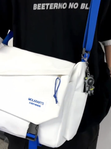 Large Capacity Solid Canvas Messenger Bag Girls School Bags Youth Fashion Nylon Crossbody Bags for Women Handbags Shoulder Bag