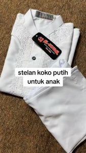 Setelan Baju Koko Anak Laki Laki Lengan Pendek