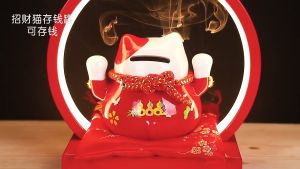 แมวกวันำโชค ขนาด5 นิ้ว นำโชคเรียกลูกค้าเข้าร้าน นำพาความโชคดี