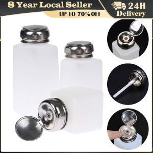 200ML Nail Liquid Alcohol Press Empty Container Bottle Portable Acrylic Gel Polish Cleaner Remover Dispenser Pump Storage Bottle