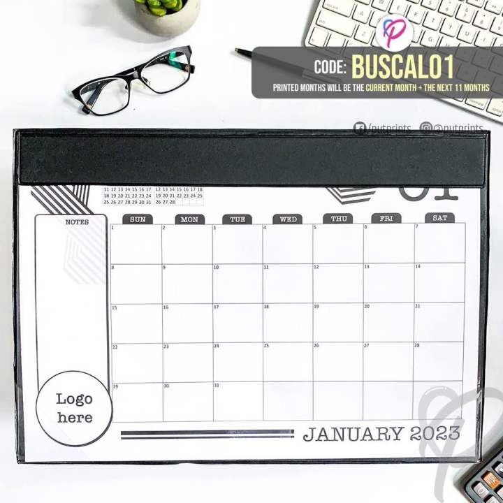 2024 Business Big Flat Desk Calendar with your company logo / Company ...