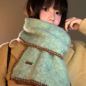 Warm Wool Knitted Scarf for Women Winter Korean Style Versatile Student Friendly Soft Comfortable Long Rectangle Shape Scarf